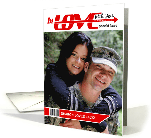 In Love Mock Magazine Cover Photo card (1389560)