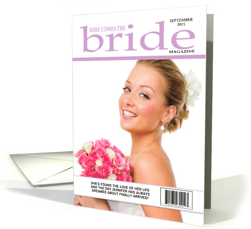 Here Comes the Bride Mock Magazine Cover Photo card (1389574)