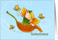 Autumn Pixie Joys Hang in There Encouragement card