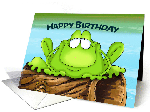 Happy Birthday Croaker Frog card (1399110)