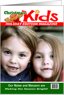 Christmas Kids Mock Magazine Cover card