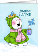 Smiles Happen Snowman card