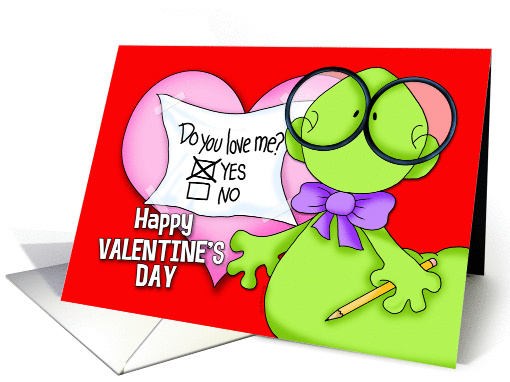 Love Note Bookworm Valentine card (1415550)