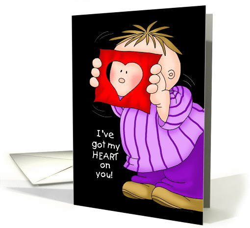 Got My Heart on You Boy Valentine card (1415556)