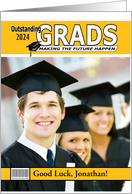 Outstanding Grads Mock Magazine Cover card
