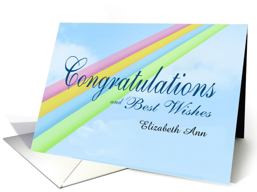 Personalized Congratulation Rainbow Wishes card (1430370)