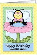 Personalized Happy Birthday Bee card
