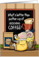 Morning Coffee Coffeehouse Mouse card