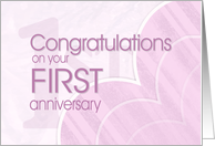 First Year Anniversary Milestone card