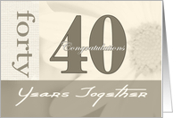 Forty Year Anniversary Milestone card