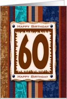 60th Happy Birthday Milestone card