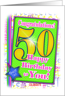 50th Happy Birthday Milestone card