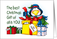 Best Christmas Gift Penguin card