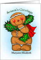Gingerbread Season Personalized card