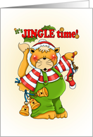 Jingle Time Christmas Kitty card