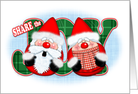 Share the Joy Santa Pair card