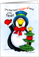 Magical Christmastime Penguin card