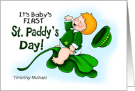 First St. Paddy’s Day Boy Personalized card