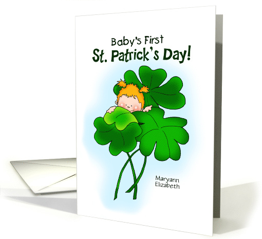 First St Patrick's Day Girl Personalized card (1466924)
