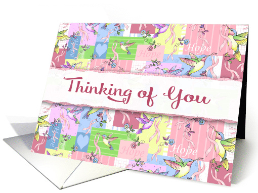 Thinking of You with Ribbons of Hope card (1491598)