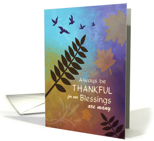Always Thankful Autumn Blessings card (1491666)