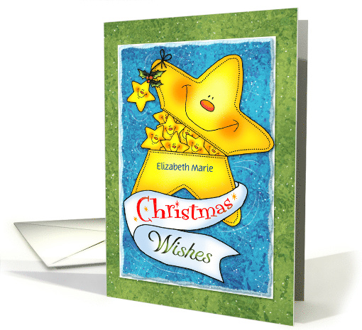 Christmas Wishing Stars Personalized Name card (1498534)