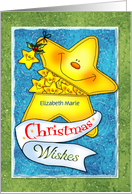 Christmas Wishing Stars Personalized Name card