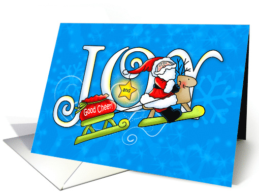 Joy and Good Cheer Santa card (1498568)