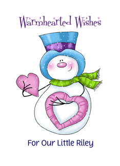Warmhearted Snowman Personal Wishes
