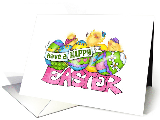 Happy Easter Chicks card (1514844)