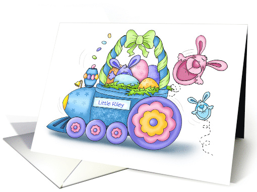 Customized Riley Easter Basket Train card (1514856)