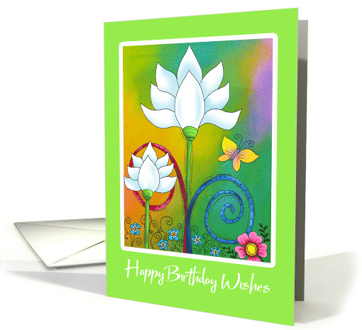 Flowering Birthday Wishes card (1561954)