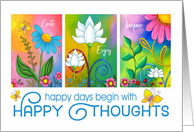 Happy Days Happy Thoughts card