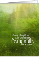 Peaceful Woods Sympathy card