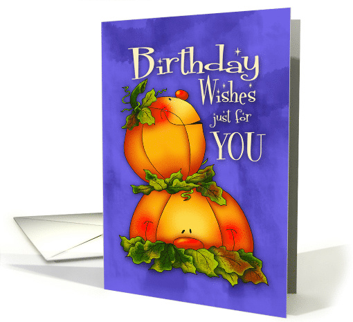 Birthday Wishes Pumpkins card (1584752)