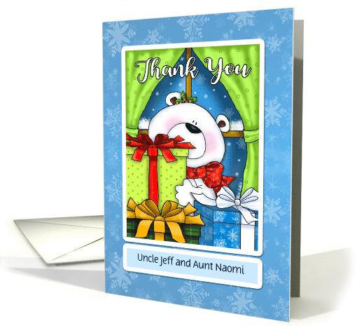 Personalized Thank You Holiday Bear card (1588000)