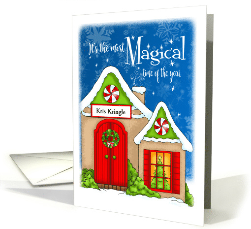 Personalized Magical Christmas Cottage card (1588008)