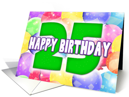 25th Happy Birthday Milestone card (1598072)