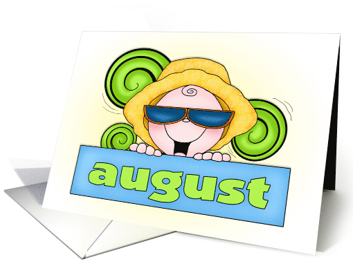 Baby Arriving in August Announcement card (1599682)