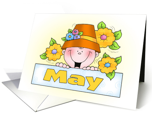 Baby Arriving in May Announcement card (1599698)