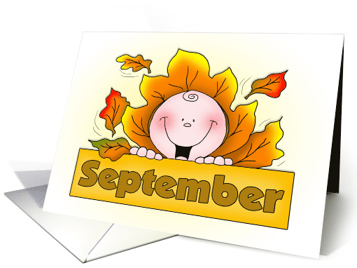 Baby Arriving in September Announcement card (1599706)