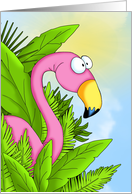 Miss You Flamingo Have a Great Day card