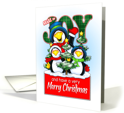 Share the Joy Christmas Penguins card (1654070)