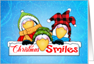 Christmas Smiles Penguin Trio card