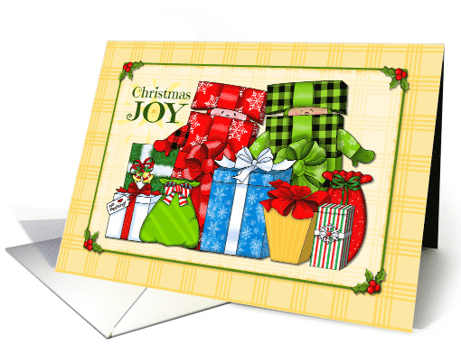 Christmas Joy Wrapped Gift Characters card (1654102)
