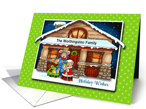 Holiday Home Carol Mice Personalize card (1658860)