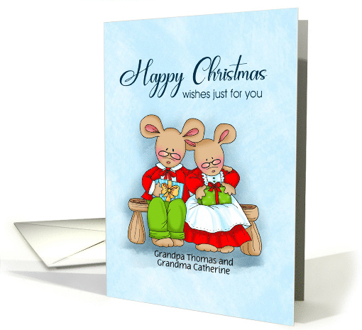 Christmas Wishes Gift Mouse Grandma and Grandpa Couple... (1658868)
