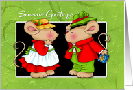 Friendly Season’s Greetings Mice card