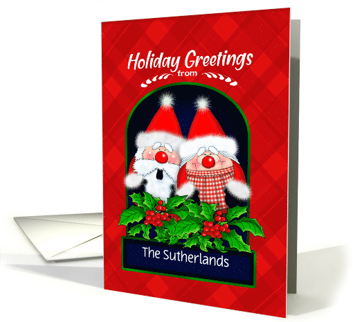 Personalized Christmas Holiday Santa Pair with Holly From... (1704762)