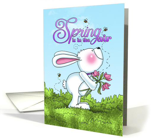 Spring Air Meadow Bunny with Bees card (1729468)
